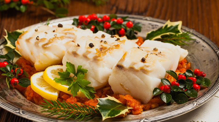 Dorschfilet mit Kokos-Linsenpüree