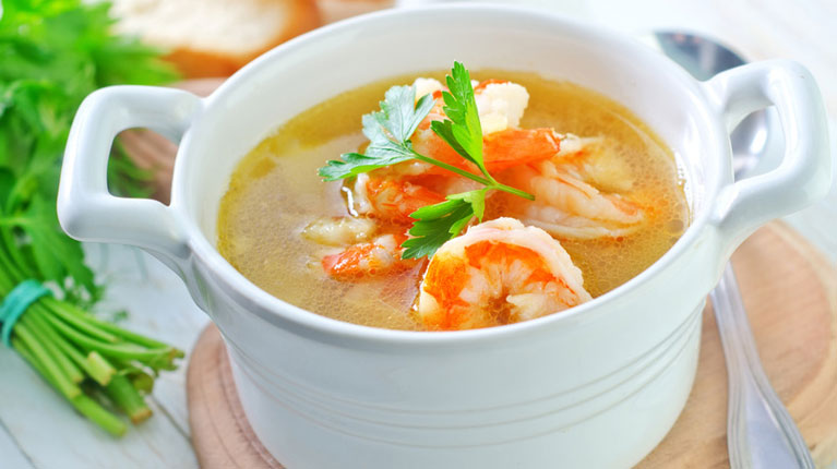 Wärmende Garnelen-Suppe